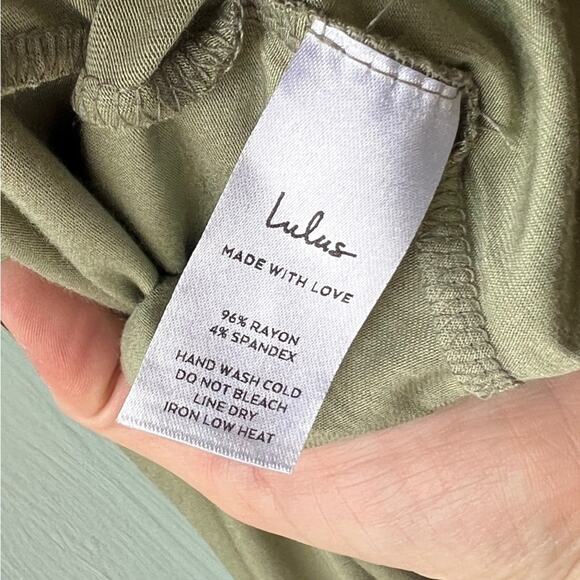 Lulu’s Sage Pale Green Mini Stretch Strappy Back Tank Swing Dress size 2X - Picture 8 of 8